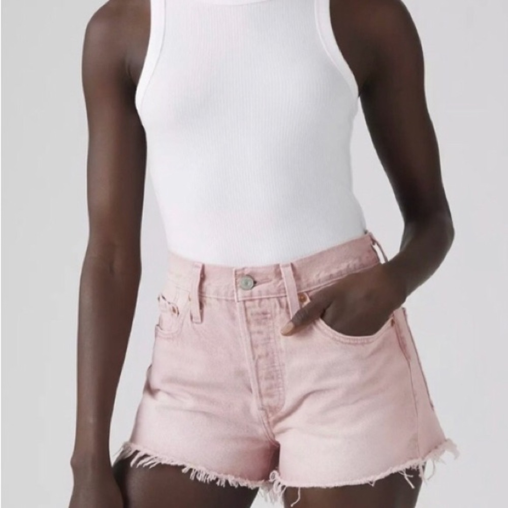 Levi's Pink Denim Cutoff Jean Shorts
